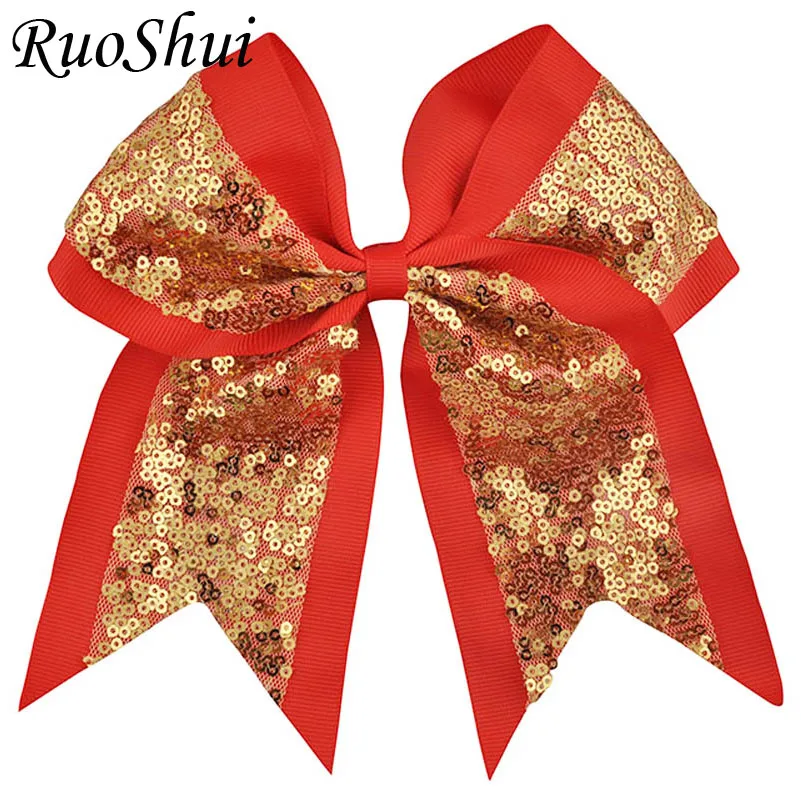 Buy 8" Big Sequins Hair Bow Clips Hand Made Bling