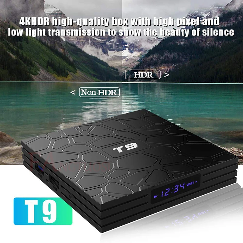 FANGTUOSI T9 TV Box Android 8,1 4 GB 32 GB 64 GB Smart TV Rockchip RK3328 1080 p H.265 4 K Google Netflix, Youtube reproductor de medios - 5