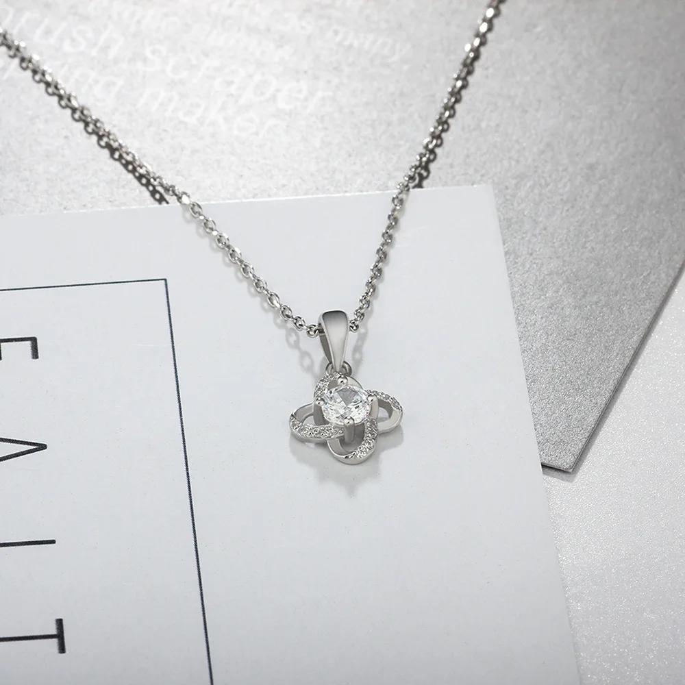 YSP19 fashion 925 sterling silver necklace,super shiny small flower pendant for graceful women YSP19 fashion 925 sterling silver necklace,super shiny small flower pendant for graceful women