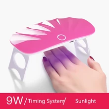 9 Вт УФ светодиодный мини-лампа для ногтей 6 шт. светодиодный бисер двойной свет для ногтей Гель-лак высокое качество Сушилка для ногтей usb зарядка маникюрная машина