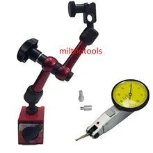 2 в 1 0-0,8 мм/0,01 мм Циферблат тестовый индикатор с Мини Универсальный гибкий магнитный держатель подставка+ циферблат тестовый индикатор Калибр