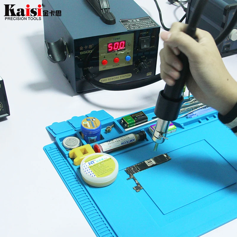 S-160 45X30cm Heat Insulation Silicone Pad Desk Mat Maintenance Platform For BGA Soldering Repair Station With Magnetic Section