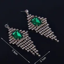 2018 high quality new fashion personality female models exaggerated alloy earrings wild tassel earrings earrings