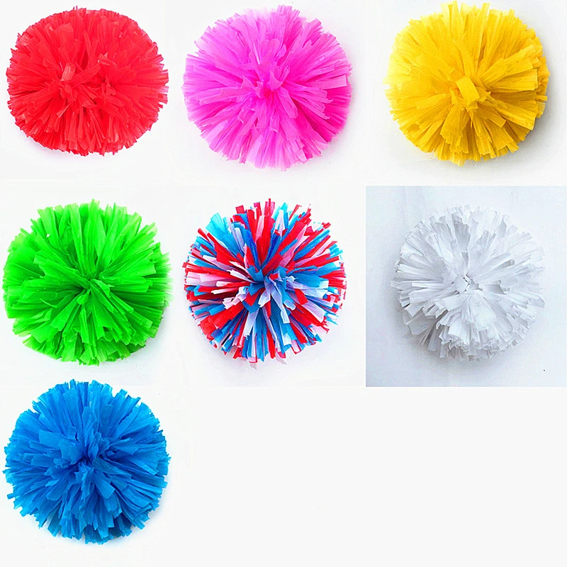 Multicolor Cheerleading Pom Poms High Quality 80g Game Pompoms Cheering Supplies Cheerleader Pom Poms Supplies Pvc Pompons Color Pompones Colores Pompons Cheerleadingpompon Multicolore Aliexpress