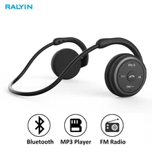 RALYIN wireless Mp3 Music Player headphone support Memory card FM radio Sport comfortable bluetooth earphone wireless Headset sport bluetooth earphone running mp3 player headphone fm radio wireless headset voice prompt built in 8g fone de ouvido kulakllk