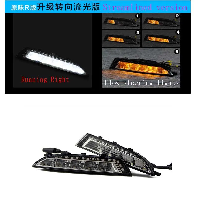 

LED Daytime Running Light For VW Volkswagen Scirocco 2010-2013 High Power LED DRL with yellow light