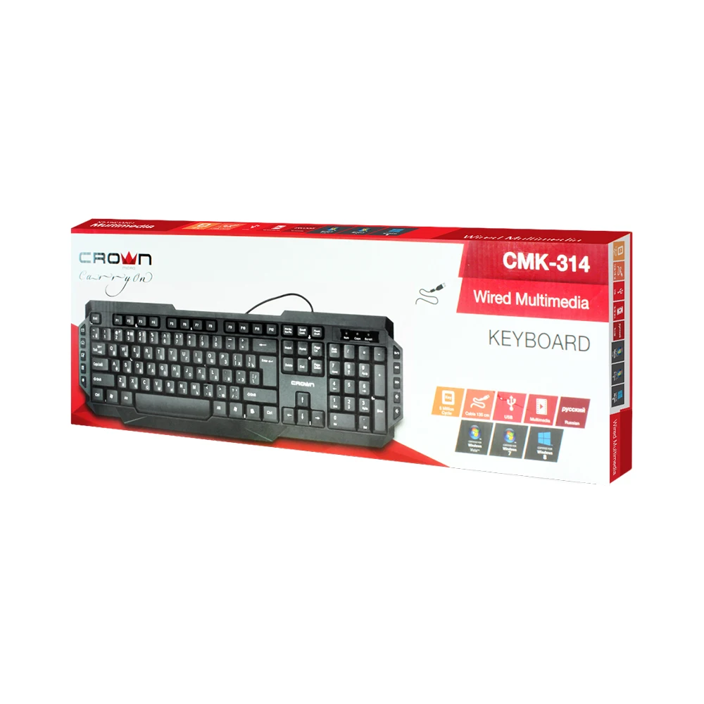 Проводная клавиатура CROWN CMK 314+|Клавиатуры| |