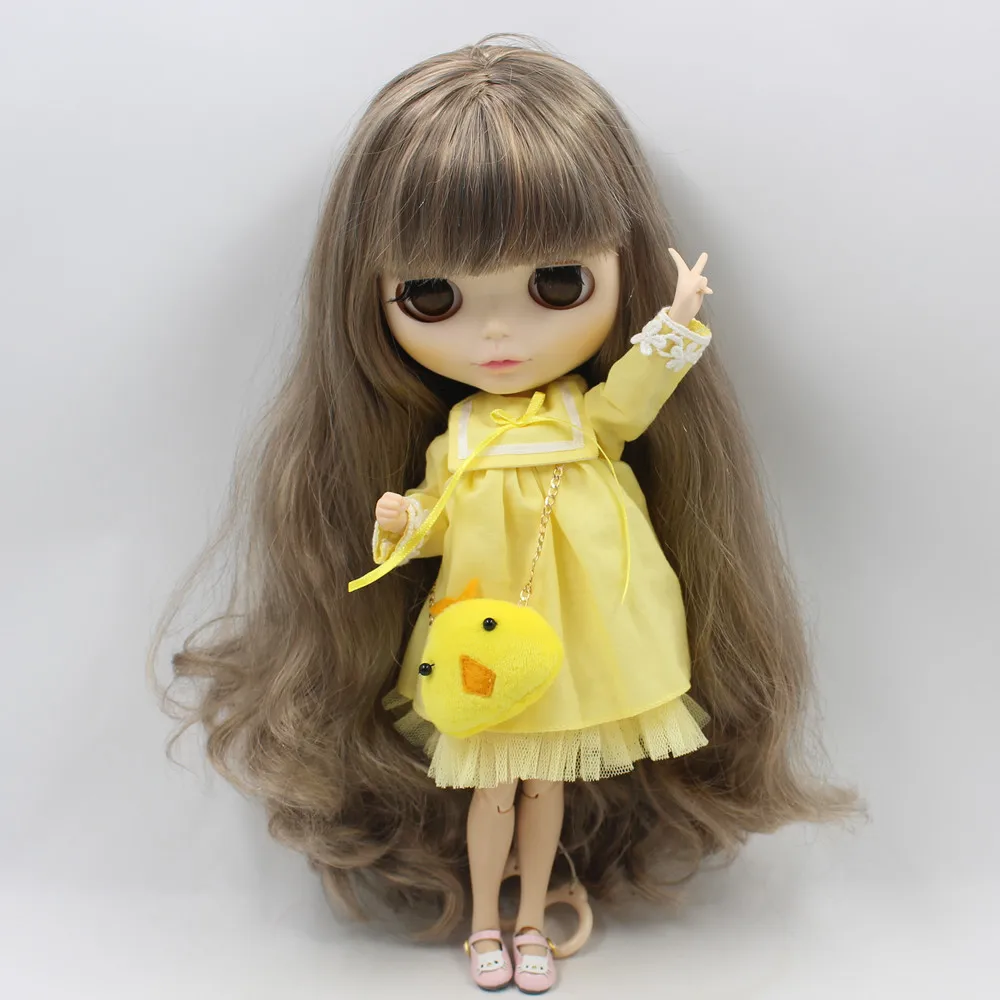 Blyth кукла розовый и желтый платье с Simsimi сумка костюм для 1/6 azone BJD pullip licca