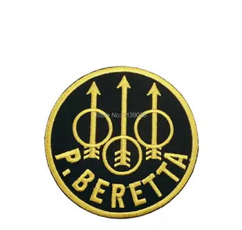 

P. Beretta Yellow Black Uniform Movie tv Embroidered LOGO Iron On Patches badge Halloween cosplay badge transfer