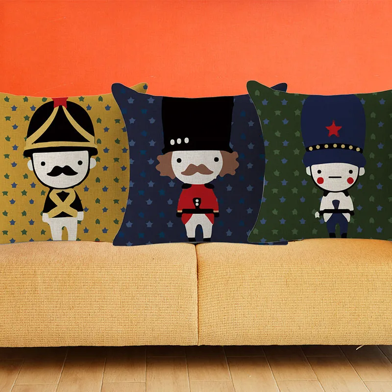 Cartton-Soldiers-Design-Cushion-Cover-Decorative-Pillow-Case-Covers-Throw-Pillows-For-Sofa-Home-And-Car