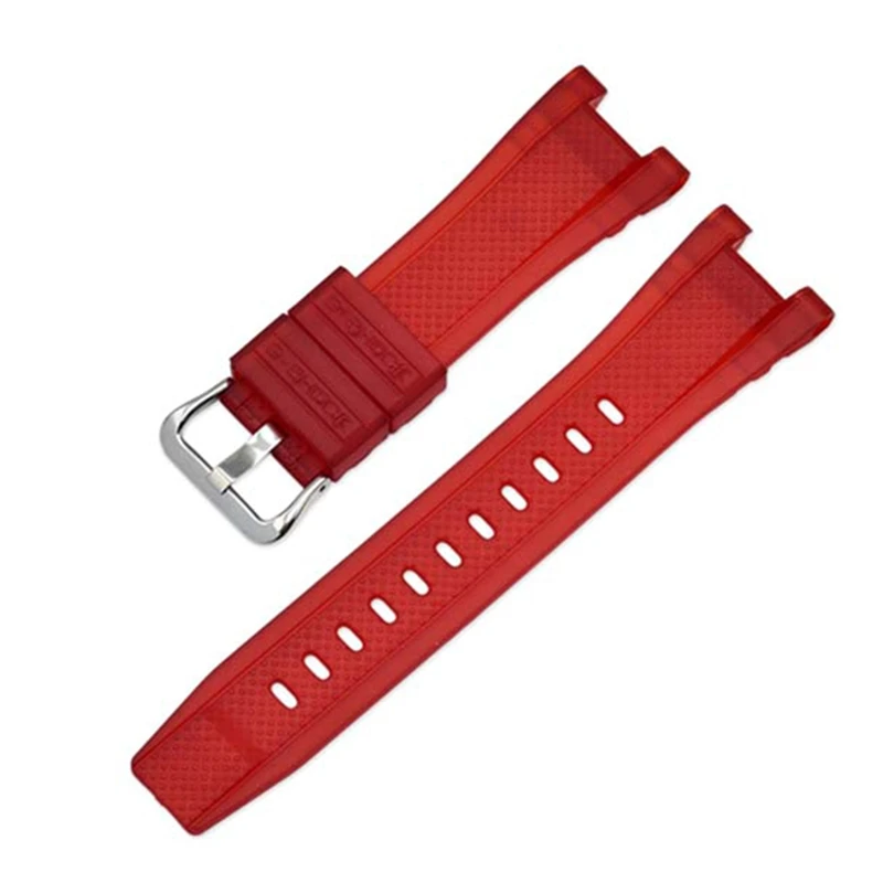 Ремешок из смолы мужской пряжкой ремешок для часов спортивный водонепроницаемый браслет ремень для моделей серии GST - Цвет ремешка: Красный