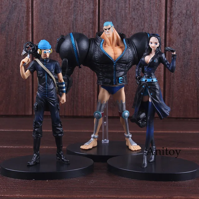 Cheap One Piece Film Gold Robin Usopp Franky One Piece Action Figure PVC Anime Figure Collectible Model Boys Toys Gift 3pcs/set