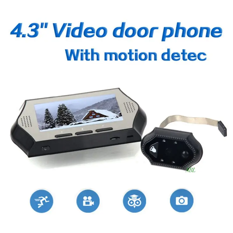 

Door Viewer Camera 4.3" Screen Peephole DVR IR Motion Detection Home Security Door Eye Digital LCD Display Peephole Night Vision