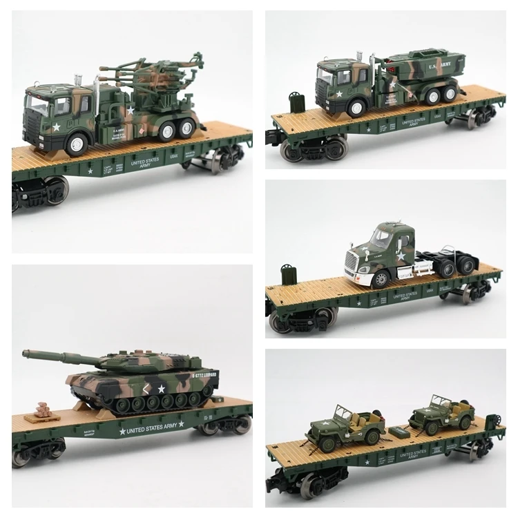 

New Die Cast Metal Alloy DIY Sandbox Model O Scale Train Army Series Tank Bomber Off-road Vehicle Track Kit Free Delivery