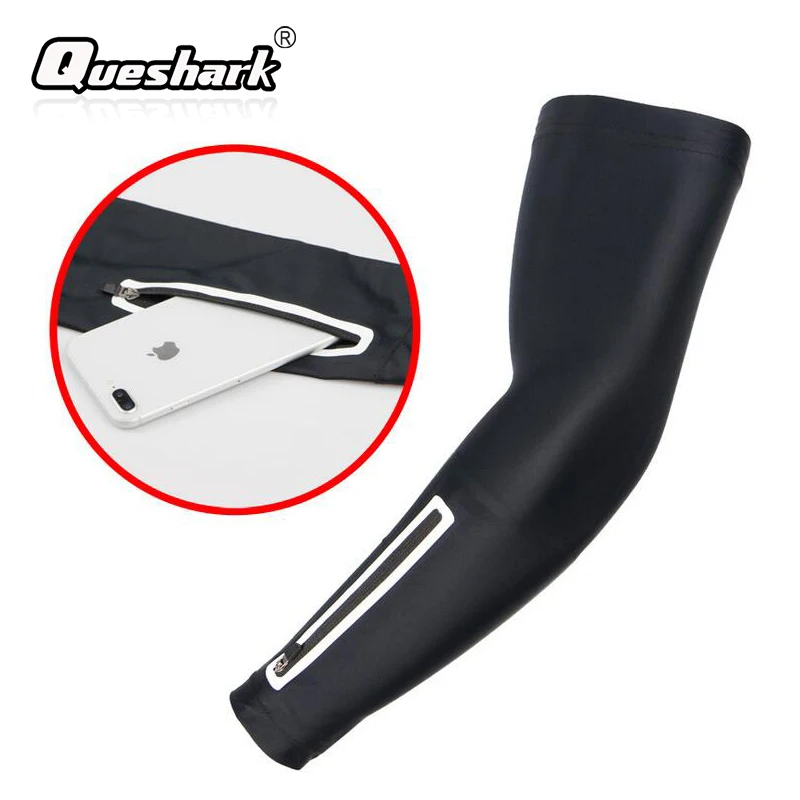 

Queshark 1pc Elastic Sunscreen Pocket Arm Warmer Phone Arm Bag Wristband Running Bag Cycling Phone Armband Wrist bag Arm Sleeve