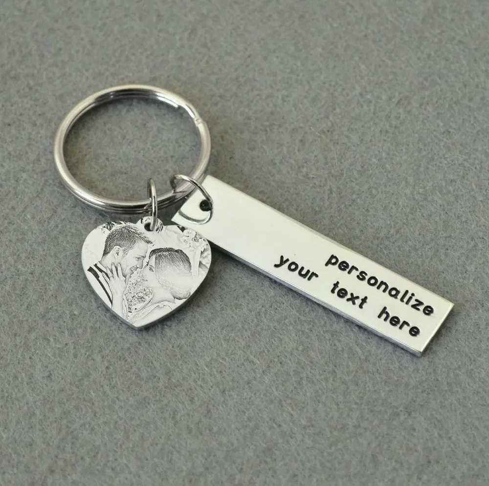 

Party Favors Gift, Personalized Photo Keychain, Custom Picture Key Chain,Engraved Photo Key Ring, Wedding Party Gifts
