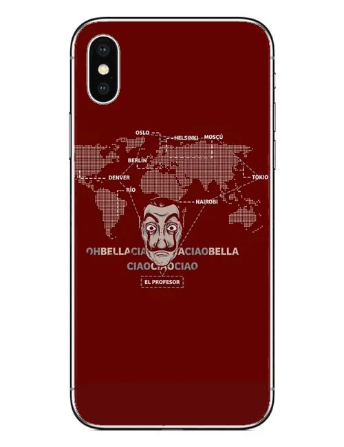 Испания ТВ La Casa de papel Прозрачный Жесткий ПК чехол для телефона iPhone X 10 5 8 5S 6 6S Plus 7 XS