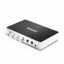Portable Digital Stereo Audio Echo System Machine HDMI Karaoke Mixer Amplifier with 2 Mics Works with 4K/2K TV, PC, Home Theater