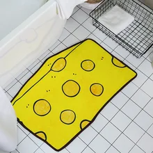 cute fruit shaped orange/lemon chenille rug mat water asorbent carpet anti skip doormat velvet foot mat pad indoor