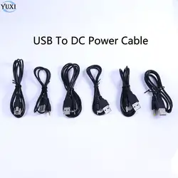 Юйси 10 шт. USB 2,0 до 5,5*2,1 мм 2,5*0,7 мм 2,0*0,6 мм 3,5*1,35 мм 4,0*1,7 мм 5 В DC USB Мощность Кабель-адаптер Зарядное устройство Разъем