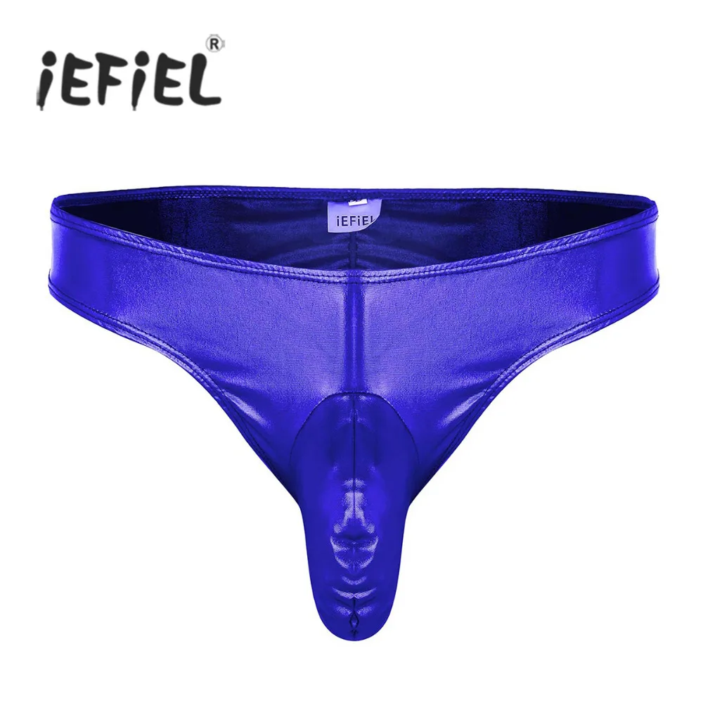 Нижнее белье iEFiEL мужское нижнее из искусственной кожи с мешочком низкой