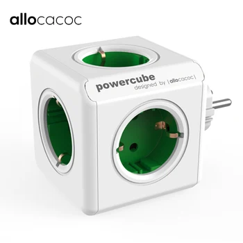 

Allocacoc Original Electrical EU Plug Power strip PowerCube travel Adapter Socket Plug 16A 3600W 5 Outlets extension Plug home