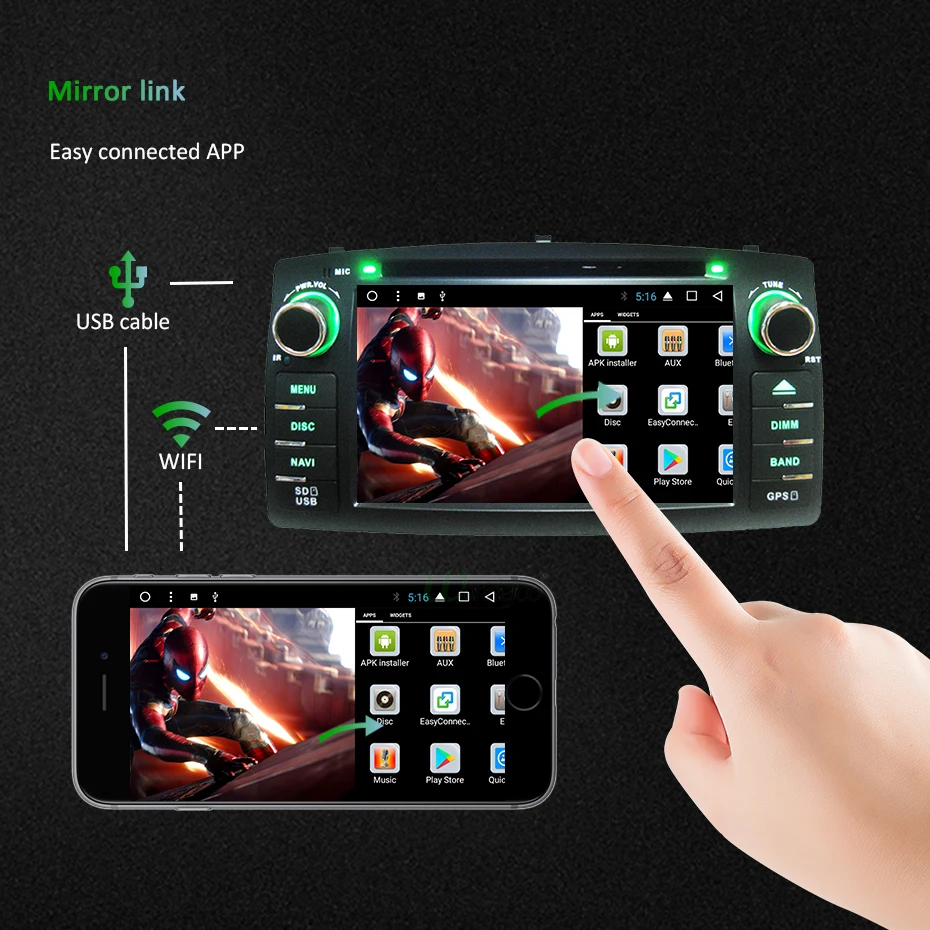 Perfect Android 9.0 DSP 4G 64G 2 din Car GPS Radio for Toyota Corolla E120 BYD F3 Multimedia Navigation Stereo DVD Player Head Unit 5 Perfect Android 9.0 DSP 4G 64G 2 din Car GPS Radio for Toyota Corolla E120 BYD F3 Multimedia Navigation Stereo DVD Player Head Unit 5