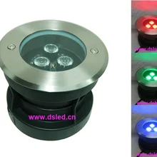CE, хорошее качество, 9 Вт RGB LED подземный свет, RGB LED похоронены света, DMX совместимы, DS-11S-13-9W-RGB, 12 В DC