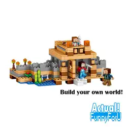 LELE/мой мир Minecraft 33002 363 шт. село Rock City стены строительные блоки кирпичи развивающие игрушки для детей Подарки brinquedo