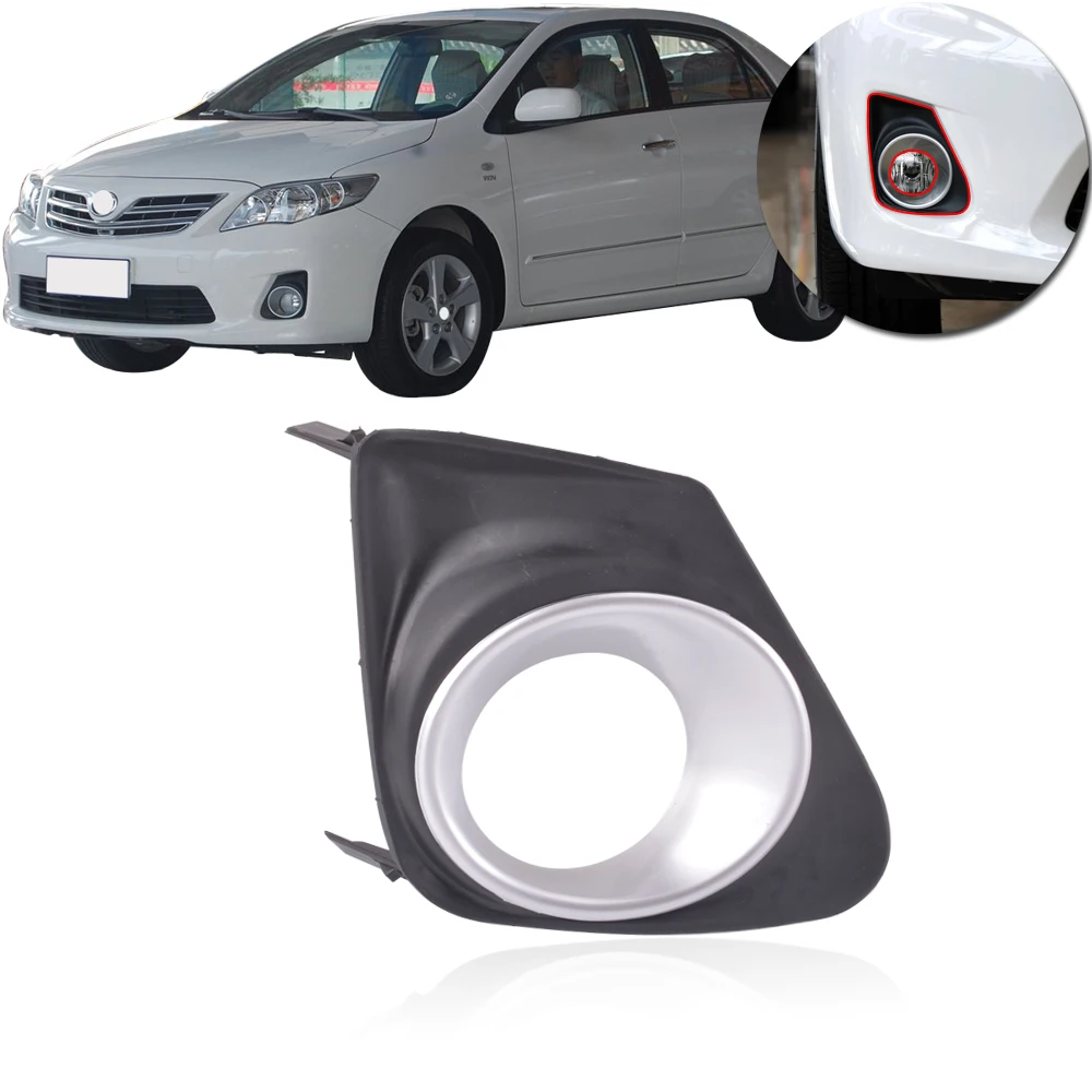 

CAPQX High Quality Front Bumper Fog light cover Grille Grill For Corolla 2011 2012 2013 Fog Lamp shell housing cap Frame