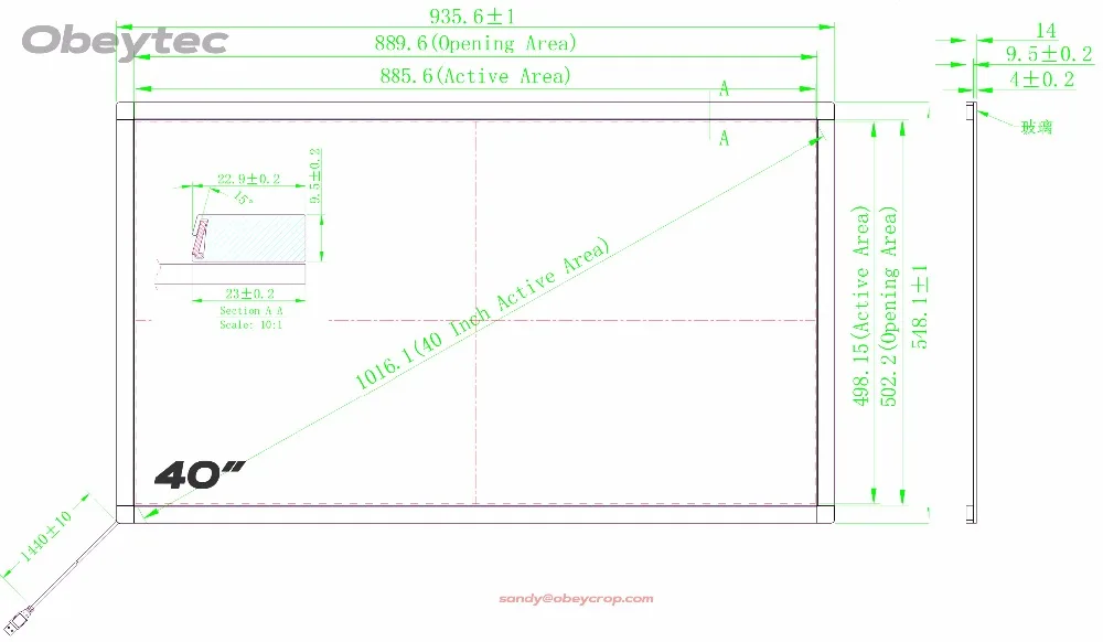 4" ir touch overlay для ТВ, 10 касаний сенсорная рамка, OB-F40WH00D Быстрая usb ir touch