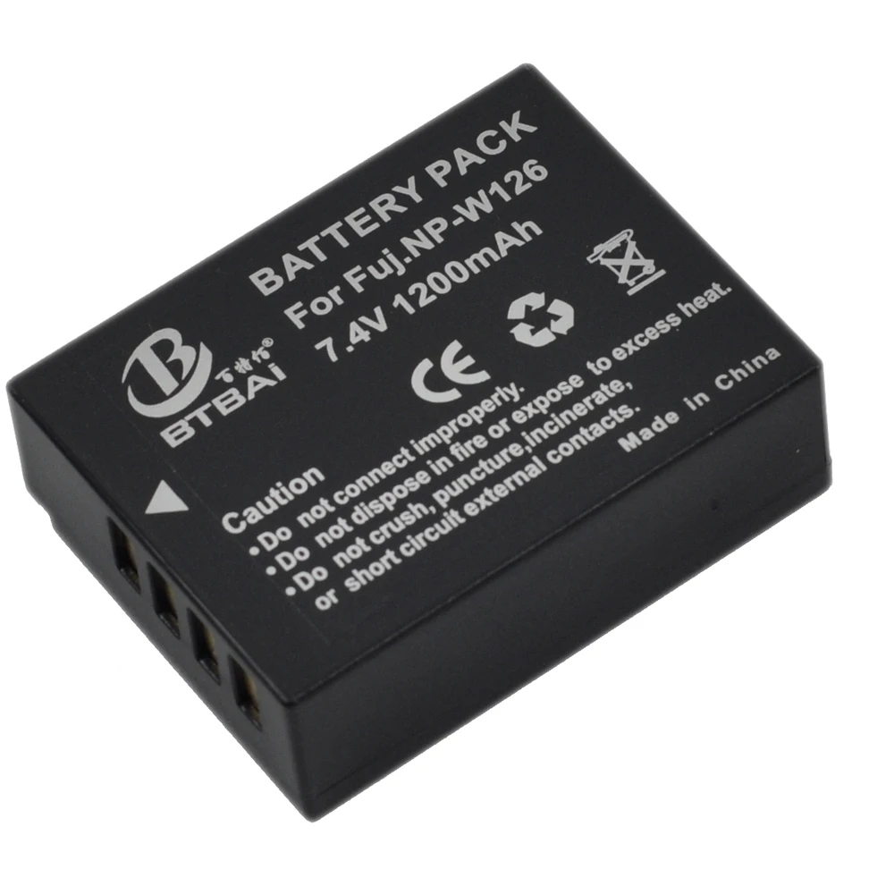 Аккумулятор для камеры NP-W126 FinePix HS30 HS30EXR HS33EXR HS35 HS35EXR HS50 HS50EXR NP-W126S XA1 X-A1 XA2 X-A2 |