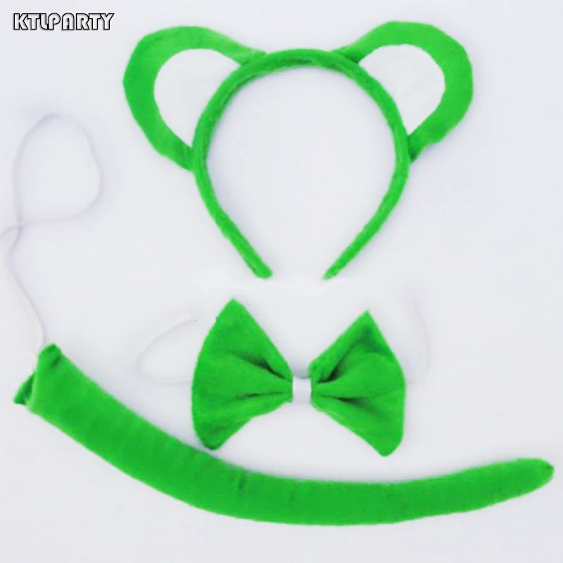 

Children and adult Animal Heandband Frog ear set headband bow tie tail for party wear performance chirstmas and halloween