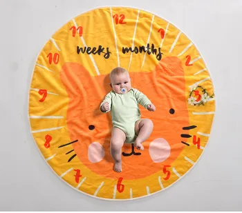 

Kid Circular milestone Blanket photography background props Blankets infant Swaddling flower number letter newborn baby wraps 95
