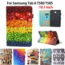 Модный флип-чехол с мультяшным рисунком для samsung Galaxy Tab A A6 10,1 T580 T585 T580N чехол Funda Tablet силиконовый кожаный чехол
