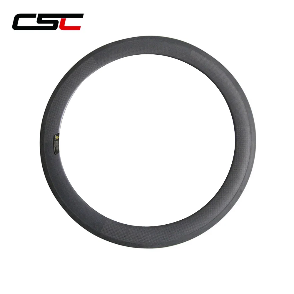 Discount CSC 60mm Tubular carbon road bike rim 700C 25mm width U Shape carbon fiber bicyle rim 1