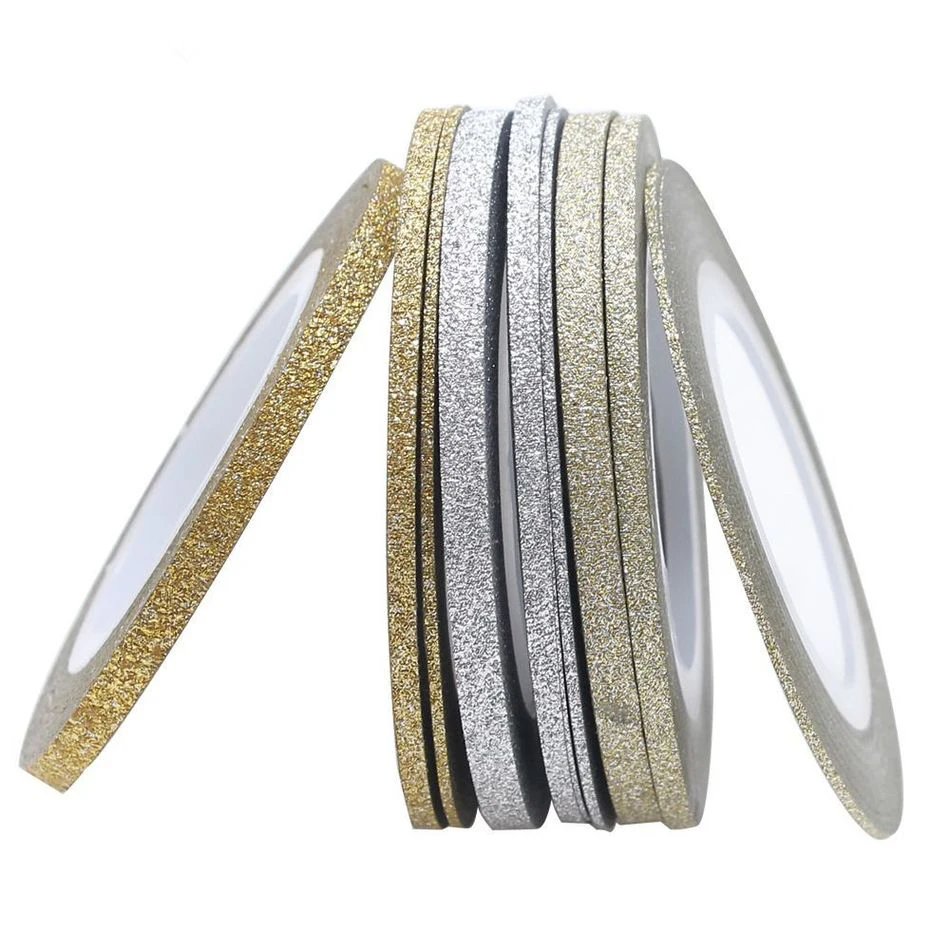 

1 Set 14 Colors Nail UV Gel Polish Gold Silver Matte Rolls Striping Tape Line Nail Art Tips DIY Mabicure Decoration Sticker Gift