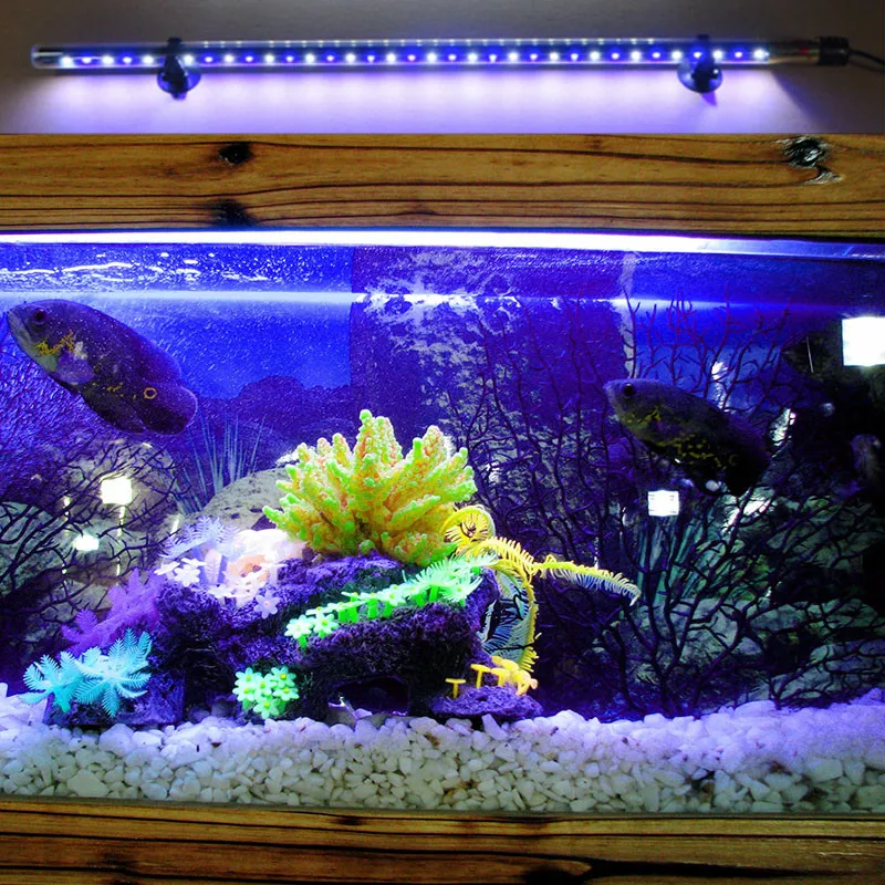 220 В аквариум 2835 LED свет аквариума водное растение растет свет ПОГРУЖНОЙ водонепроницаемый светодиодные панели полосы лампа 18 Вт, 30 Вт, 40 см