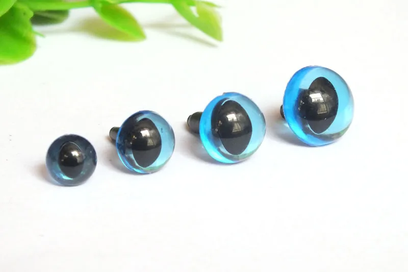 Cat Eyes/ Transparent Blue Color Amigurumi Animals Eyes/Safety Eyes /Come With Washers--80pcs