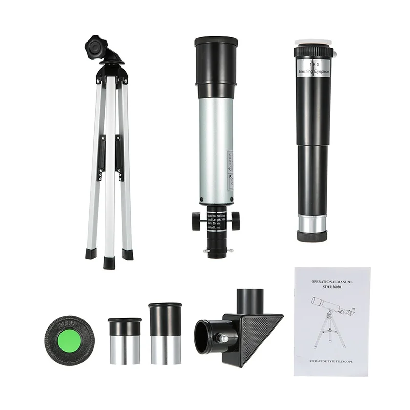 Outdoor Monocular Space 360 degrees Spotting Scope 50mm telescopic Astronomical Telescope With Portable Tripod 