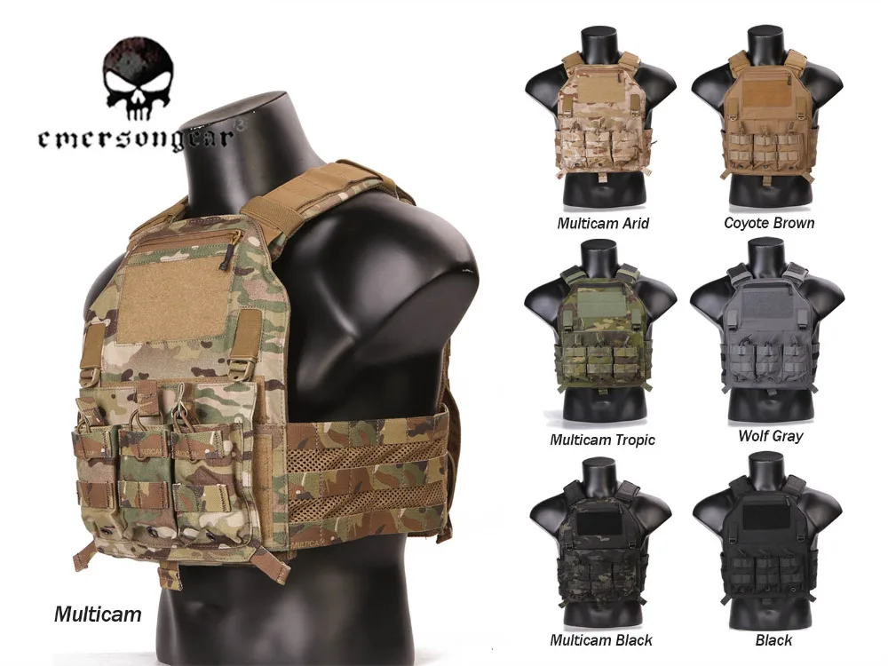 

Emersongear 420 PLate Carrier tactical Vest outdoor shooting Military Molle Combat 420 Vest EM7362 Multicam Black