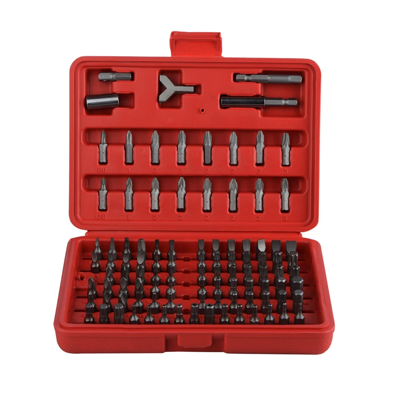 

100pcs Screwdriver Security Bit Set Torx Tamper Screws Hex Key Phillips Slotted Tri-Wing Car Repair Screwdriver Hand Tool Kit