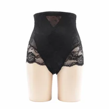 Высокая талия тонкие кружевные штаны сексуальное женское нижнее белье для похудения выдалбливают трусики с дизайном цветов послеродовой ремонт трусы