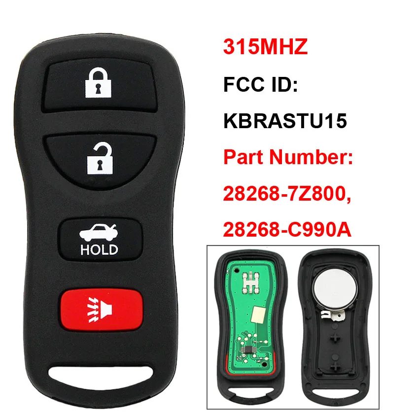 3 + 1/4 Кнопка 315 МГц смарт-ключ для автомобиля Nissan Armada Frontier Murano Quest титан Infiniti FX35 FX45 QX4