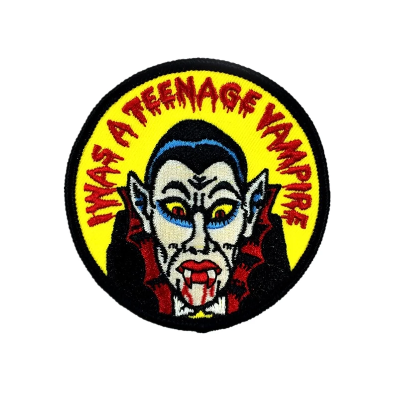 

Custom embroidered Patch horror biker tattoo sew embroidered applique iron-on patch DIY Welcome to customize your own patch