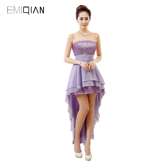 Strapless Purple Cocktail Dress