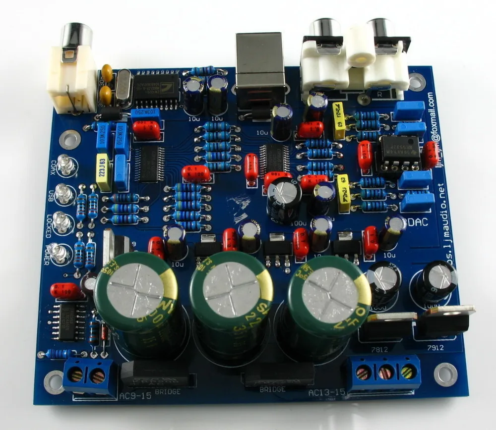 DIY KIT CS8416+ CS4398 ЦАП Плата USB коаксиальный ЦАП 192K 24BIT плата AC15V-0-AC15V