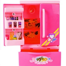 Мини Моделирование Applicances холодильник детские игрушки Электрический Мебель игрушка подарок для девочек коробка образовательных Классические игрушки