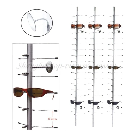 NOC-C-18PC-140CM Горячая алюминиевый сплав держатель дисплея солнцезащитных очков без замка