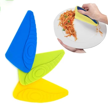 

1PC Practical Dishwashing Silicone Scraper Dishes Bowls Food Oil Cleaning Scraper Kitchen Cleaning Tools Random Color QA 114